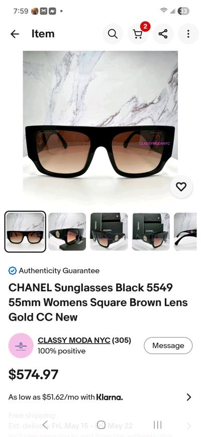 Chanel Womens Sunglasses - Thumbnail 1