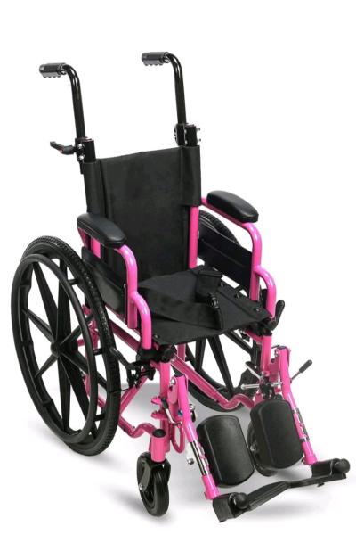 pink manual two wheels raised foot pedal