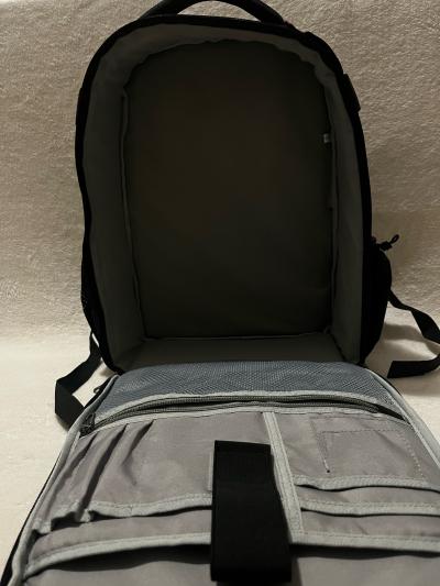 ESDDI black camera backpack with red accents and reflective - Thumbnail 3