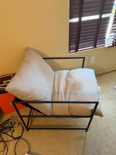 2x Mainstays Metalx Framed Sling Accent Chair Oatmeal - Thumbnail 2