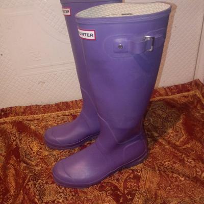 Hunter Purple Rain Boots womens 9