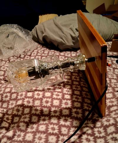 Glass crystal bottle light fixture - Thumbnail 10