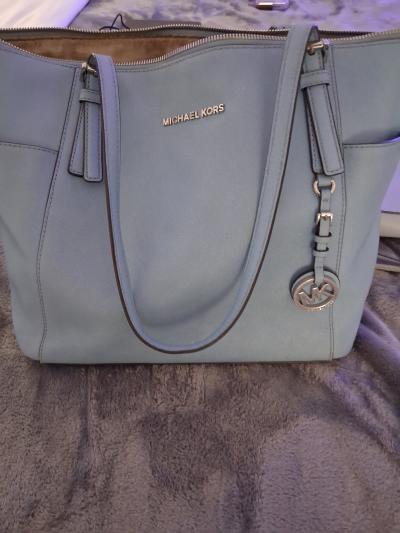 light blue Michael kors bag