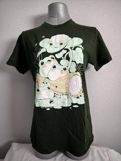 Cute frog dark green cotton T Shirt - Thumbnail 3