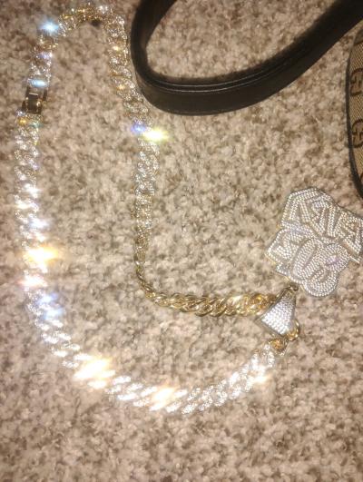 80s Baby Iced Out Cuban Chain - Thumbnail 11
