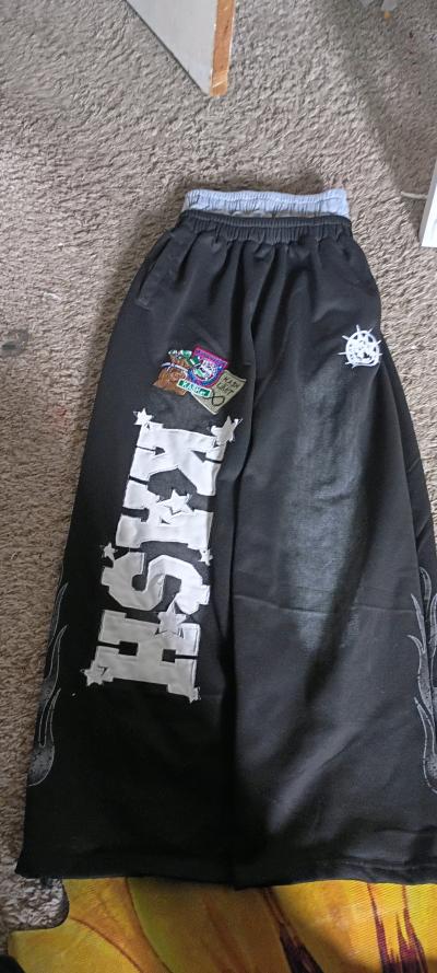 black and grey Kash print sweatpants - Thumbnail 2
