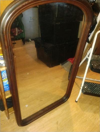 vintage mirror made from real wood - Thumbnail 2