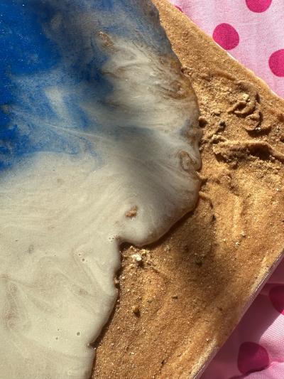 Epoxy beach with real sand from Florida beach