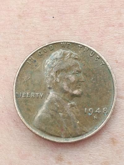 A 1948 S Wheat Prnny - Thumbnail 3