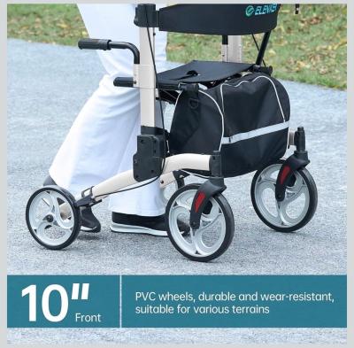 ELENKER Upright Walker Stand Up Folding Rollator Walker with - Thumbnail 4