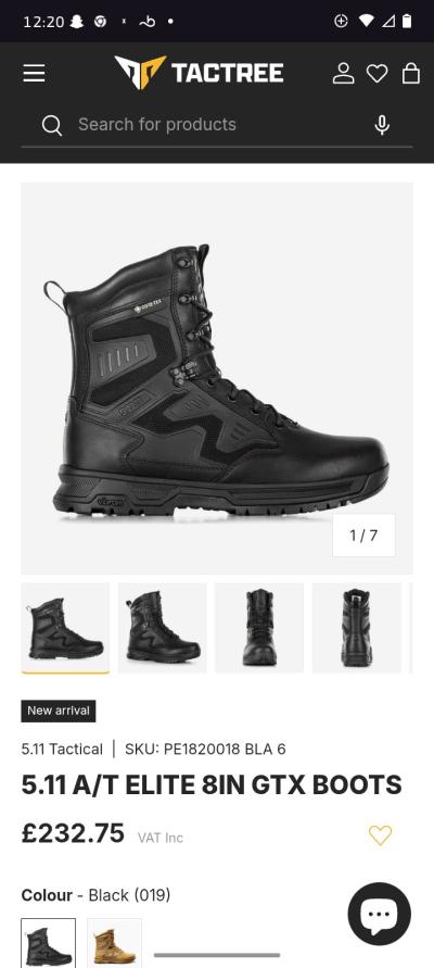 Black tall mens work boots sz 8 and half - Thumbnail 9