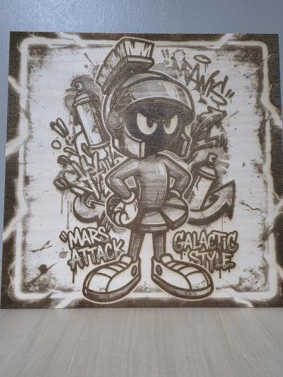The Martian Looney Tunes Laser Engraving