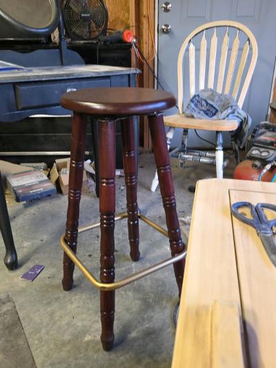 swivel bar stools mahogany color very nice - Thumbnail 2