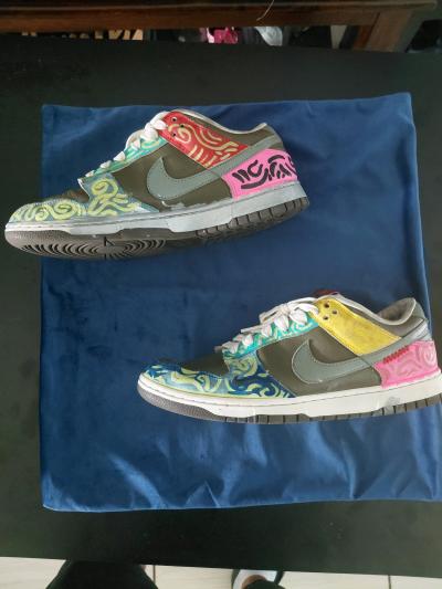 NIKE Mens dunk sneakers size 10 12 multi color - Thumbnail 2
