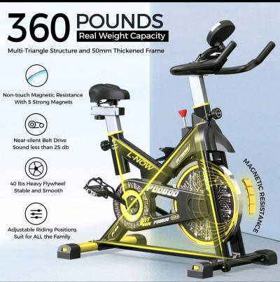 Indoor Exercise Bike Stationary Bike Cardio Workout Bike Fit - Thumbnail 8