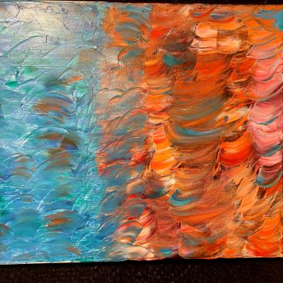 abstract painting Fire and Ice - Thumbnail 2