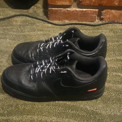 Nike Air Force 1  SUPREME Ltd Editon Black on Black 12in - Thumbnail 2