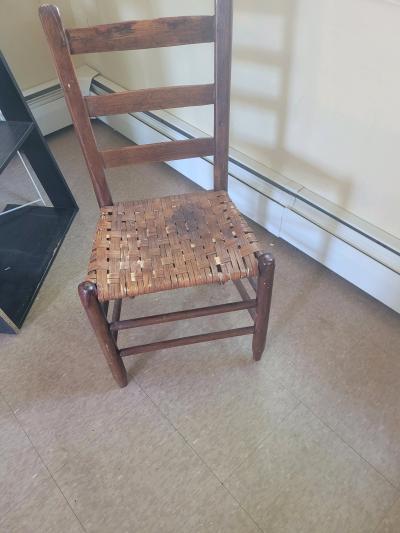 Mid century 1920s ladder style wooden chair
