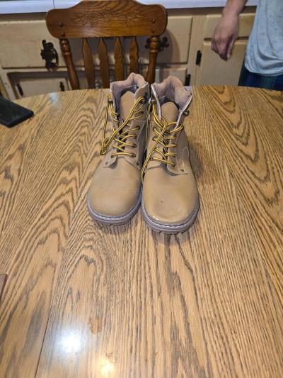 mens tan work boots size 10 - Thumbnail 4