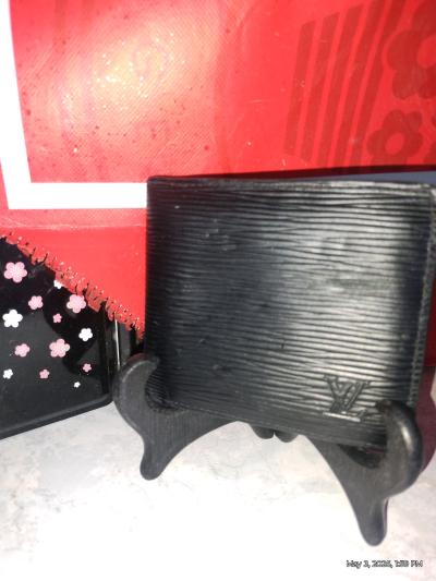 Black Epi Leather Card Photo ID Holder - Thumbnail 2
