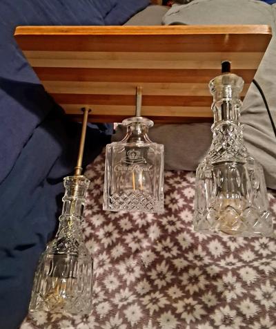 Glass crystal bottle light fixture - Thumbnail 7