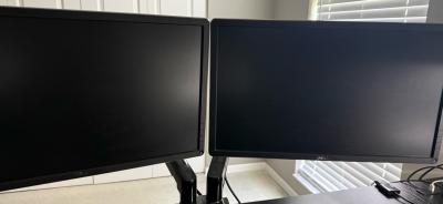 Two 24 Inch Dell Monitors