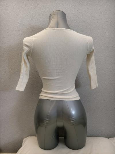White Pimkie V neck top size XS - Thumbnail 2