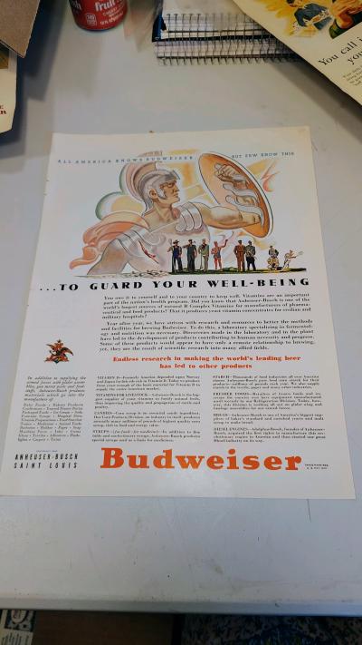 vintage original print ad Budweiser