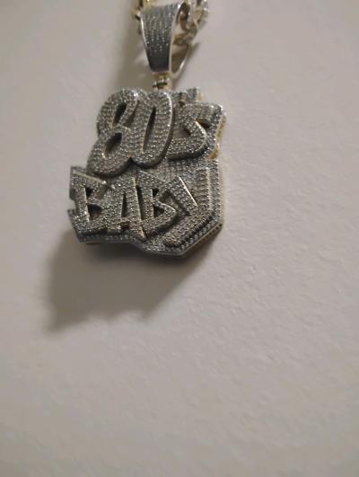 80s Baby Iced Out Cuban Chain - Thumbnail 7