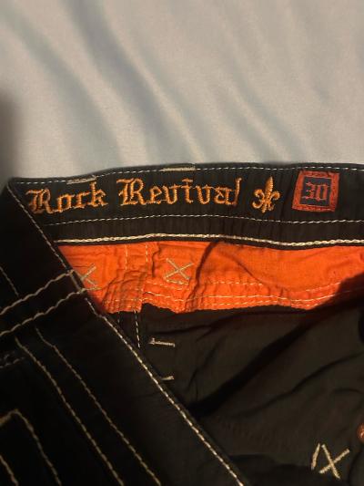 Rock revival black cargo shorts 30 like new e - Thumbnail 2