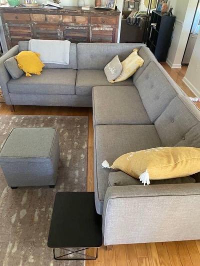 Grey Sectional Sofa for sale - Thumbnail 4