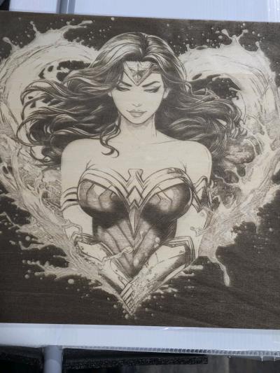 Wonder Woman Laser engraving