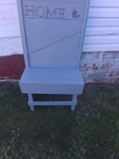 one of a kind flower box and seat all in one handcrafted - Thumbnail 4