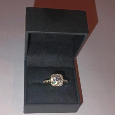 4 prong silver engagement ring with a 4ct natural diamond - Thumbnail 2
