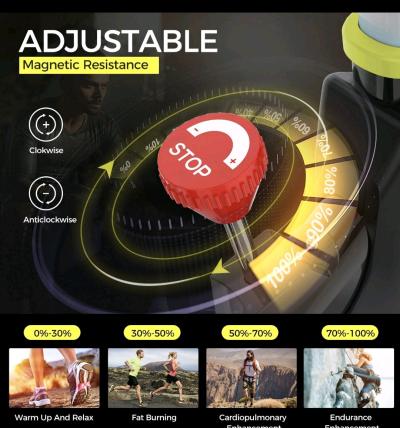Indoor Exercise Bike Stationary Bike Cardio Workout Bike Fit - Thumbnail 6
