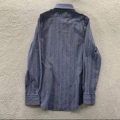 EXPRESS Shirt Mens Medium Button Up Striped Long Sleeve Fitt - Thumbnail 2