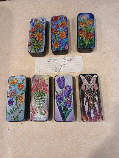 Diamond art eye glass cases