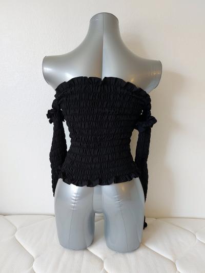 Handmade luxury black top by Olivia Rose Havelock OneAddingt - Thumbnail 2