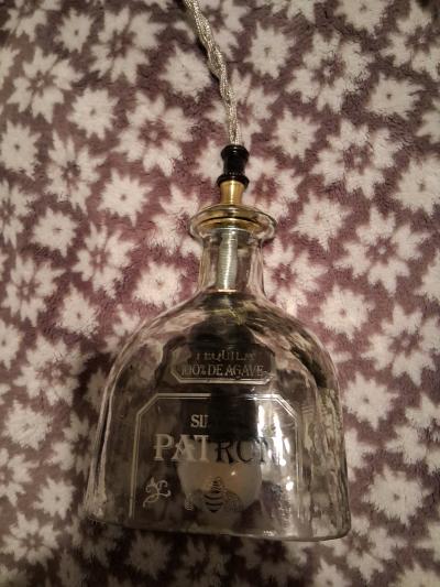 Patron tequila bottle hanging light pendent - Thumbnail 4