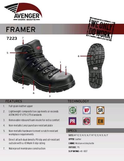 Black Work Boots sZ 8 and half - Thumbnail 7