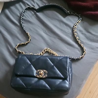 Chanel Crossbody Navy Blue Large Bag