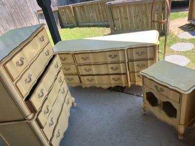 antique French provincial bedroom set