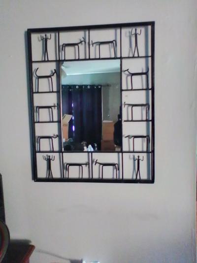 Decorative Metal Frame Wall Mirror - Thumbnail 2