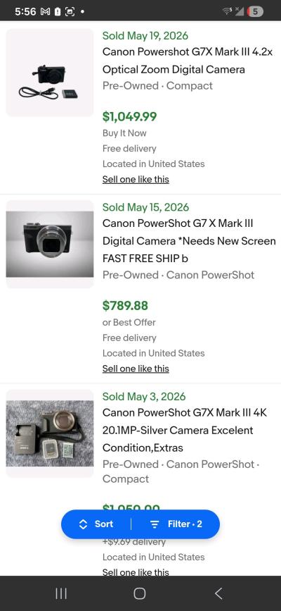 CANON G7X MARK III - Thumbnail 5