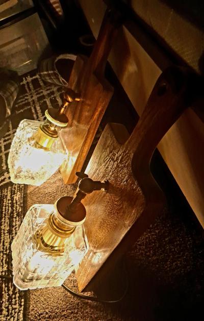 A pair of custom built wall light sconces - Thumbnail 4