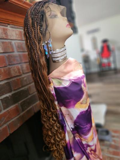 full lace braided wig - Thumbnail 4