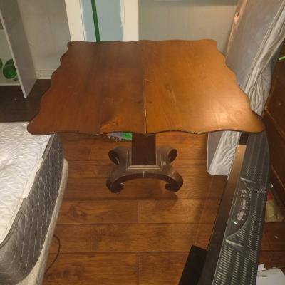 an antique top fold gaming card table - Thumbnail 2