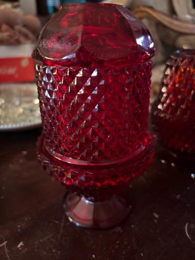 deep red fairy lamp