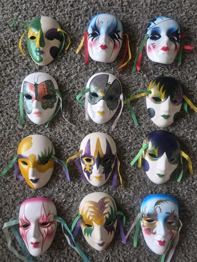 Vintage Clay Art Masks Ceramic porcelain