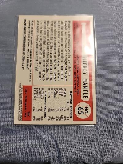 mickey mantle 1962 baseball card